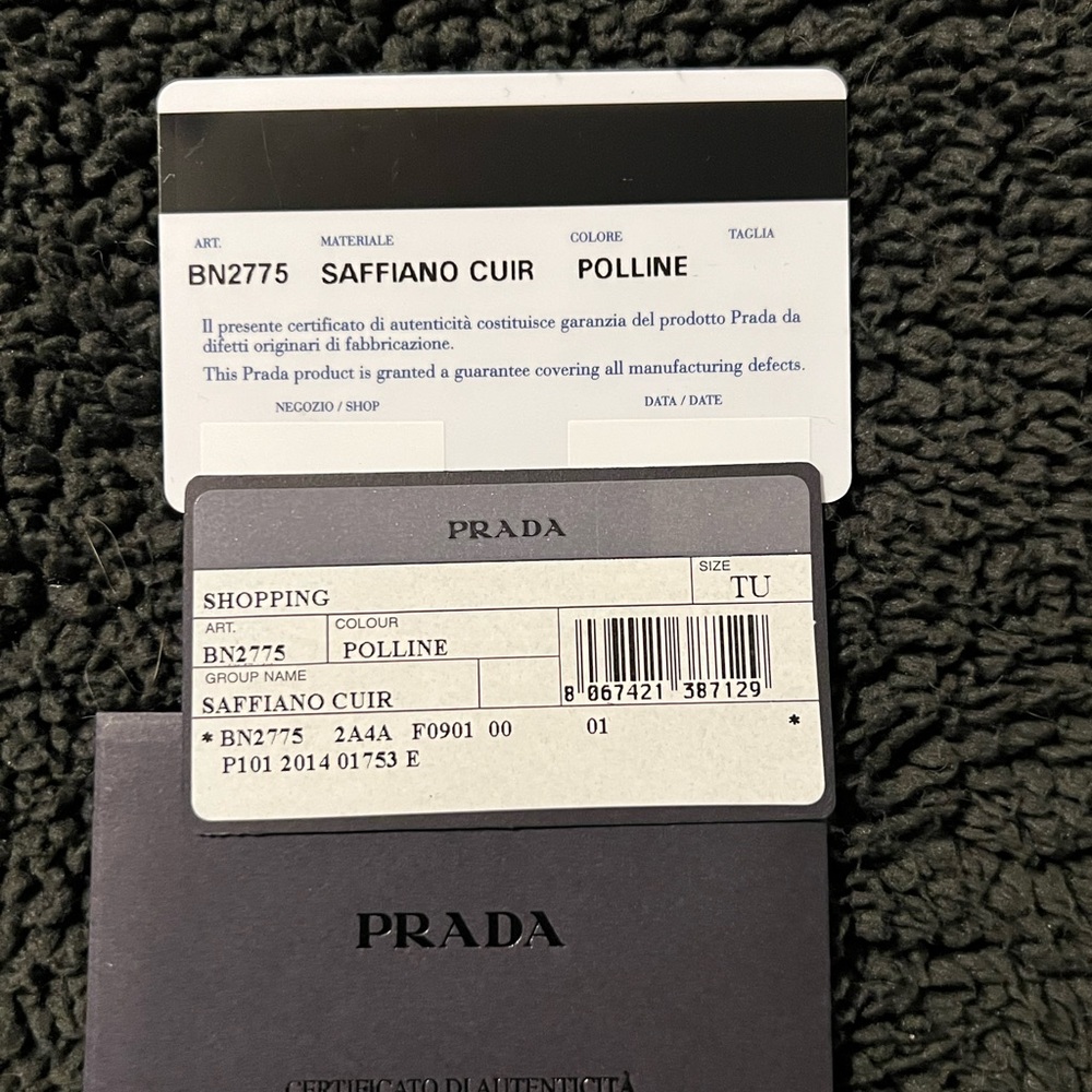 Prada Mustard (Polline) Leather Tote - Picture 9 of 9